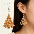thumbnail image 6 of Aufmer 1 Pcs Festive Tree Cookie Earrings, Christmas Holiday Jewelry, Acrylic Ornament Earrings, Seasonal Party Accessories(Multicolor), 6 of 6
