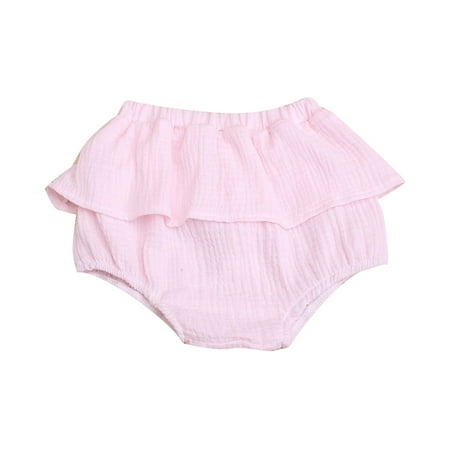 CAIVO Children Linen Blended Cute Flower Shorts Culottes Classic Toddler Daily Wear