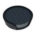 thumbnail image 2 of Clan MacLeod Of Skye Tartan Graphic Coasters With Leather Holder Set Of 6 Round Coasters for Home and Kitchen Decor, 2 of 7