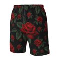 thumbnail image 4 of Balery Roses Traje de Baño Estilo Hawaiano para Hombre, Shorts de Secado Rápido con Bolsillos-Small, 4 of 6