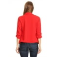 thumbnail image 4 of Women's Trendy Style 3/4 Sleeves Solid Open Jacket, 4 of 4