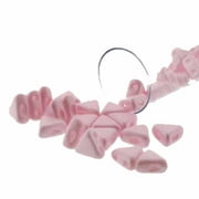 Pink Pearl 9 Gram Kheops Par Puca 6mm 2 Hole Triangle Czech Glass, Loose Beads,