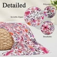 thumbnail image 3 of Spring Floral Body Pillow Covers 20"x60", Modern Watercolor Flowers Botanical Soft Brushed Microfiber Breathable Throw Pillow Covers, Pillowcase with Zipper for Couch Sofa Bedroom Living Room, 3 of 9
