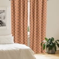 thumbnail image 2 of Ambesonne Vintage Asian Curtains, Cultural Square Check, Pair of 28"x95", Teal and Pale Yellow, 2 of 5