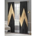 thumbnail image 4 of Abstract Art Sheer Curtains 84 Inches Long 2 Panels Black Gold Digital Illustration Oil Painting Light Filtering Semi Sheer Window Curtains Drapes for Bedroom Living Room 52"x84", 4 of 7