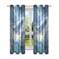 thumbnail image 7 of Yayeee Window Curtains Light Filtering 63"x42" Grommet Panel Pair Home Living Room Decor, Night Floating Whale, 7 of 7