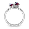 thumbnail image 2 of Sterling Silver Stackable Expressions Cr Ruby & Cr Sapphire Butterfly Ring Size 10, 2 of 3