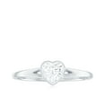thumbnail image 4 of Rosec Jewels Moissanite Heart Promise Ring for Women - 1/2 Carat - Bezel Set Ring - D-VS1 Quality Certified, 18K White Gold, US 9.00, 4 of 9