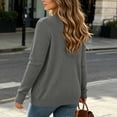 thumbnail image 5 of cocolona Cardigan Sweaters for Women Long Sleeve Open Front Knit Loose Cardigan Fall Solid Color Tops, 5 of 7