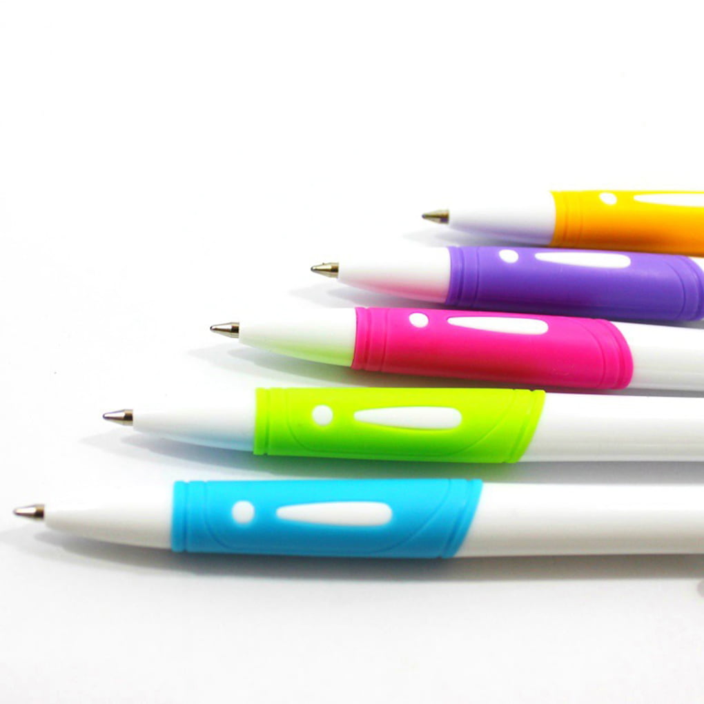 6pcs 0.7mm Point Press Blue Ink Ball Pen for School Office Stationery 