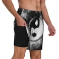 thumbnail image 2 of Kdxio Yin And Yang Print Mens Swim Shorts with Mesh Lining, Breathable and Quick-Drying, Adjustable Waist, Privacy Pocket-Medium, 2 of 6