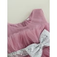 thumbnail image 6 of GXFC Little Girls Ball Gown Princess Dress 1T 2T 3T 4T 5T Kids Girls Sleeveless Bow Mesh Tulle Tutu Dress Summer Princess Dress for Children Girls Birthday Party Wedding, 6 of 9