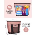 thumbnail image 2 of JOYHILL Insulated Cooler Bag, Large Thermal Grocery Bag with Zipper for Women, Leakproof Reusable Lunch Tote Bag for Work Beach Picnic Camping Food Delivery, Pink, 2 of 6