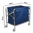 thumbnail image 2 of golytefs Industrial Laundry Cart with Wheel Folding X Cart for Home Hotel (Blue), 2 of 9