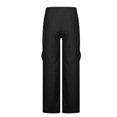 thumbnail image 5 of Athletic Fit Jeans Men's Cotton And Linen Elastic Waist Blended Breathable Comfortable Soft Cargo Pocket Casual Trousers Full Length Pants Ndbuld,Black,XL, 5 of 5