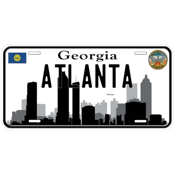 Atlanta GA Skyline Novelty Car Auto License Plate