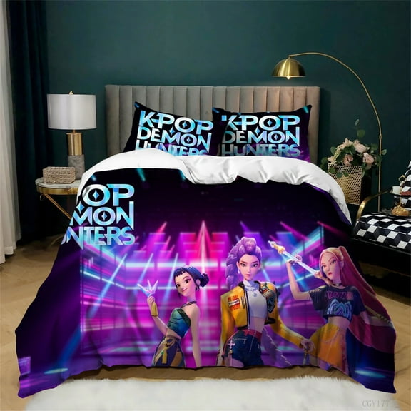 3 Pieces KPop Duvet Cover Sets Super Soft Comfortable Bedding Sets Lightweight 1 Duvet Cover,2 Pillow Shams