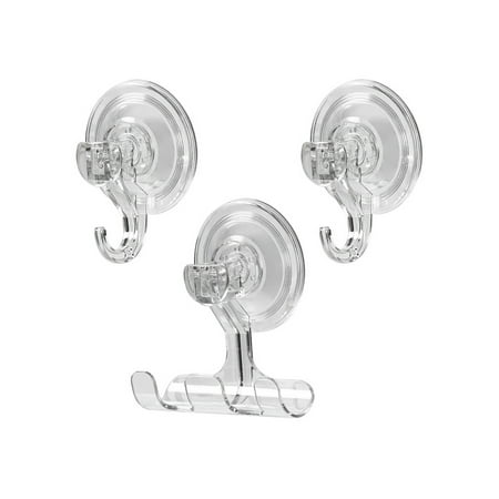 

ADVEN Hooks Holders Self-adhesive Seamless Heavy-Duty Wall Hanger Waterproof Reusable Punch-free Hook Home Kitchen Shower Window Set/3 Hooks