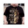 thumbnail image 1 of [Comfortable Cotton Tee] Comfortable Cotton Boys' T-Shirt | Black Casual Round Neck, Short-Sleeved Tee with "I ASKED GOD... He SENT ME MY DAD" Print & Lion & Lamb Graphic for Summer, 1 of 7