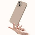 thumbnail image 5 of 3 in 1 for iPhone 14 Plus Case, Luxury Silicone Rubber Upgraded Lens Protection, Soft Microfiber Lining Shockproof Protective Slim Fit Phone Case Cover for iPhone 14 Plus, Khaki, 5 of 9