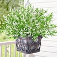 thumbnail image 4 of 24 Bundles Fake Flowers Artificial Lavender Faux Plastic Flowers for Home Wedding Kitchen Garden Patio Window Box Decoration (White), 4 of 7
