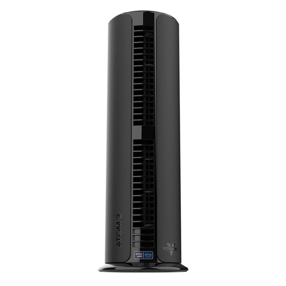 Vornado ATOM 2 AE Compact 16" Oscillating Tower Fan with Alexa Voice Control, Black