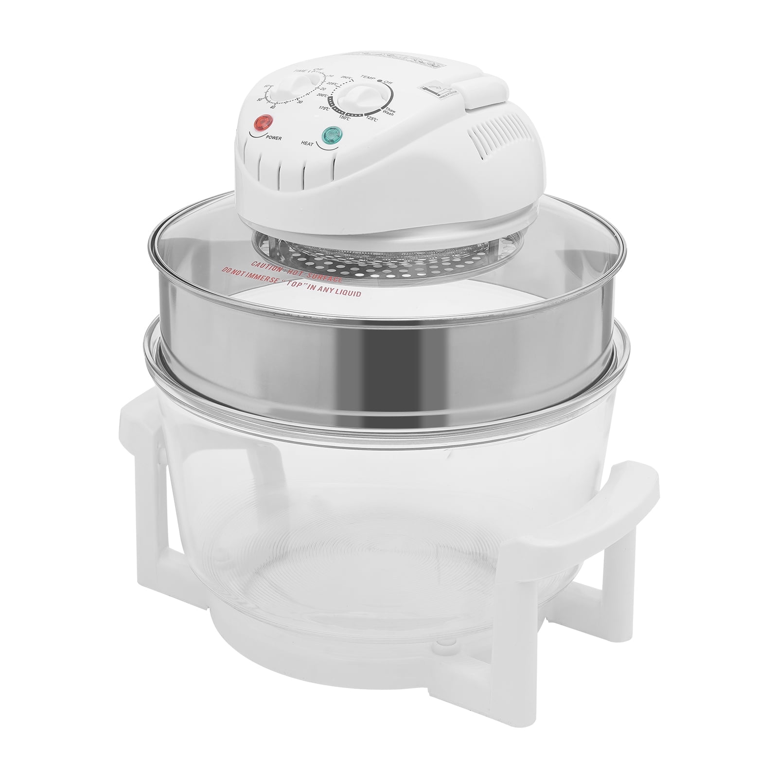 17L / 17.96Qt Air Fryer, 1200W-1400W, 360° Viewable Glass Air Fryer with Expansion Ring for Home Kitchens 110V-120V