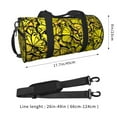 thumbnail image 4 of Easygdp Yellow Butterflies Travel Bag, Camping, Weekend, Carry On Overnight Duffel Bag with Shoulder Strap, 4 of 8