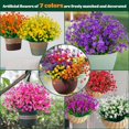 thumbnail image 5 of Artificial Flowers for Outdoor,10pcs Plastic Flowers Decoration, UV Resistant Faux Flowers Shrubs, Artificial Plants for Indoor Outside Garden Home Wedding Farmhouse(5 Color), 5 of 5