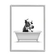 thumbnail image 4 of Stupell Industries Farmhouse Cow Bathtub Portrait Animals & Insects Painting Gray Framed Art Print Wall Art, 4 of 5