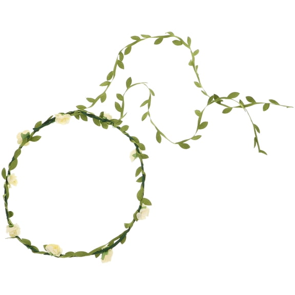 CTIRCHIU Handmade White Floral Wreath Hair Accessories for Elegant Wedding Decor