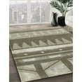 thumbnail image 3 of Ahgly Company Machine Washable Indoor Round Contemporary Sage Green Area Rugs, 7' Round, 3 of 7