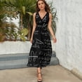 thumbnail image 3 of Math Dress Summer Street Style Bohemia Long Dresses Female Sleeveless Printed Maxi Dress, 3 of 9