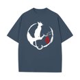 thumbnail image 6 of Yopmin Cat Shirts for Men Crew Neck Short Sleeve Cotton T Shirts Fashion Holiday Cute Tops for Vacation Daily Wear, 6 of 7
