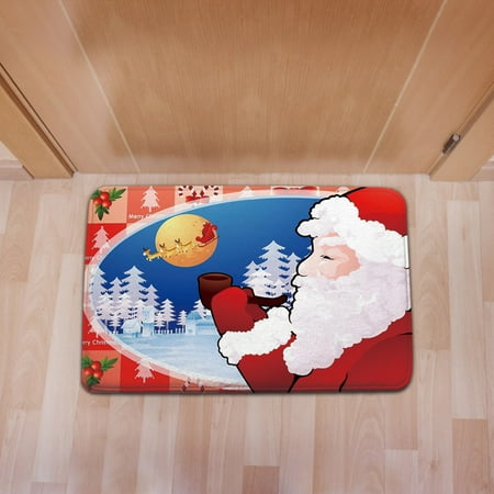 

PRINxy FootCushions Clearance Christmas Cartoon Home Door Mat Absorbent Mat Living Room Kitchen Floor Mat