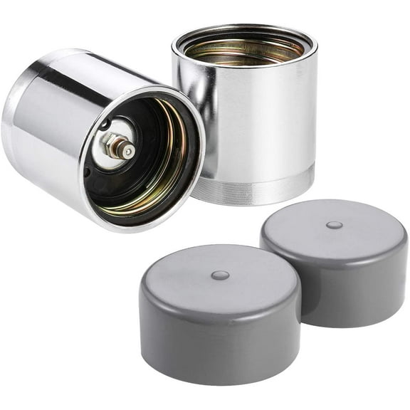 CZC AUTO 1.98-inch Trailer Wheel Bearing Protectors and Dust Covers Chromed,Pair