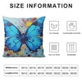 thumbnail image 5 of COMIO  Butterfly Pillow Covers Watercolor Lotus Floral Fantasy Splash Doodle Painting Waist Lumbar Cushion Cover Oblong Rectangle Pillowcase for Men Women Home, 5 of 5