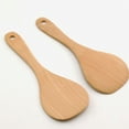 thumbnail image 2 of 3 Pcs Original Unpainted 3 Shapes Wooden Spades Set Practical Kitchen Utensil Cooking Tools for Restaurant Hotel Home, 2 of 2