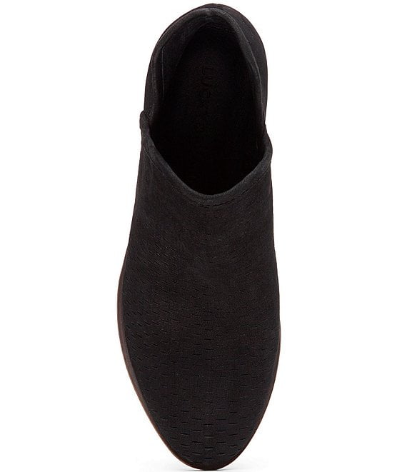 bashina nubuck leather block heel booties