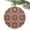 Brown, variant on Abstract Navy Blue Four Leaf Clovers Christmas Ceramic Ornament 2025,3" Round Xmas Tree Hanging Accessories with Gold Ribbon,Flower Texture Pendant Ornaments for Holiday Gift Home Party Decor
