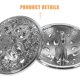 thumbnail image 4 of EeaseMX 30 botones huecos con hebilla de metal elegante de 18 mm para manualidades, botones de costura DIY para decoración (plateados), 4 of 8