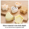 thumbnail image 6 of AnuirheiH Rice Mold Sushi Mold Maker Kit, Non Stick Maker Press, Classic Heart Rice Ball Mold Maker Sushi Mold for Kids Lunch Bento and Home DIY Including 2 Mold and 1 Spoon, 6 of 7