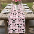 thumbnail image 4 of Cute Bow Cow Table Runner 72 Inches, Pink Buffalo Plaid Farmhouse Cute Animals Bed Runner Dresser Scarves Tabletop for Indoor Outdoor Parties/Ceremony/Banquet, 16" x 72", 4 of 8
