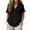 *Black, variant on VBVC Women's Ruffled V-Neck Breathable Blouse, Ladies' Short Sleeve Button Babydoll Shirt, Casual Loose Fit Summer Top For Women,White,S-3XL