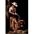 thumbnail image 2 of Dawson, Robert 13x18 White Modern Wood Framed Museum Art Print Titled - Cowboy With A Rope, 2 of 4