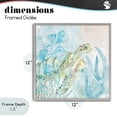 thumbnail image 4 of Stupell Industries Bohemian Sea Swim Turtle Gray Framed Giclee Art, 12 x 12, by Kim Allen, 4 of 8