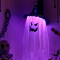 thumbnail image 5 of Holloyiver Halloween Decoration, 41.3" High Spooky Lighted Glowing Ghost with Witch Hat, Outdoor Ornaments Hanging Ghosts Decorations for Halloween Party Indoor Outdoor Home Tree Garden Yard, 5 of 9