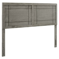 Modway Archie King Modern Rubberwood and MDF Headboard in Gray