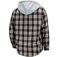 thumbnail image 4 of YFNNUP Men's Big and Tall Flannel Hoodie Shirts Casual Button Down Plaid Shirt Jackets for Men Long Sleeve Hooded Coats with Pocket Black XL, 4 of 4