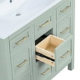 thumbnail image 4 of 36" Bathroom Vanity - Ample Storage Options With 4 Drawers And 2 Doors, Adjustable Shelves For Tailored Organization, Construction Cabinet Interior Shelving, Structure, 4 of 5